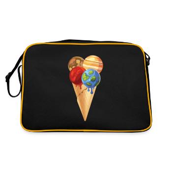 Planète de crème glacée scientifique - Sac Retro - noir/or - Dos