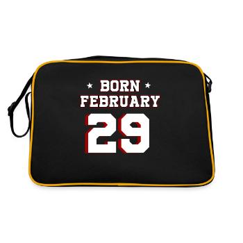 Né le 29 février Année bissextile 29 février Cadeau - Sac Retro - noir/or - Dos