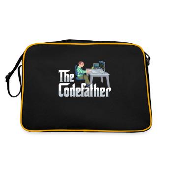 Lustiger IT-Abteilung-Softwareentwickler-Computer - Retro Tasche - Schwarz/Gold - Hinten