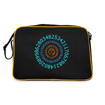 Number Fortune Telling Numerologist Pi Numbers - Retro Bag - black/gold - Back