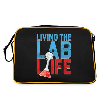 Living The Lab Life Medical Laboratory Lab - Retro Bag - black/gold - Back