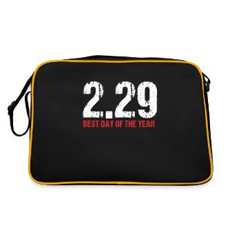 2 29 Meilleur cadeau de l'année 29 février - Sac Retro - noir/or - Dos