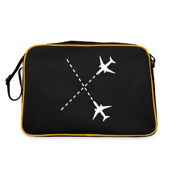 Airplanes Aircraft Drone Pilot Gift - Retro Bag - black/gold - Back
