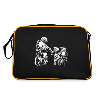 Moto FMX Motocross Biker Dirt And Dirt Kids - Sac Retro - noir/or - Dos