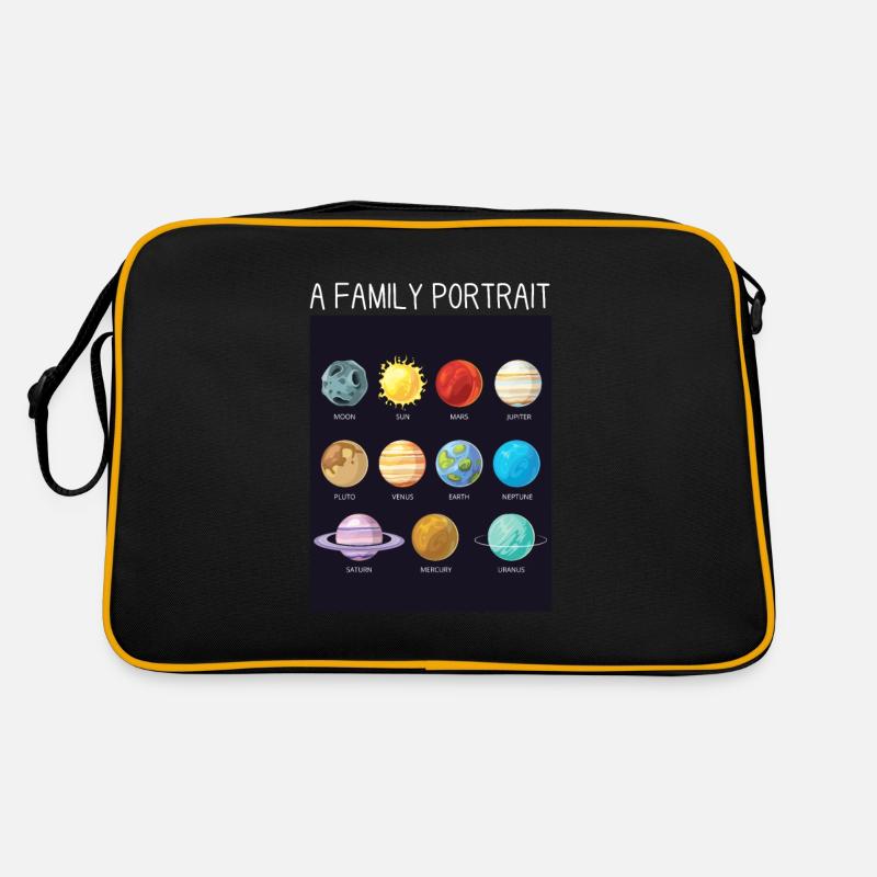 Outer Space Nerd Solar System Planets Sun Moon Retro Bag