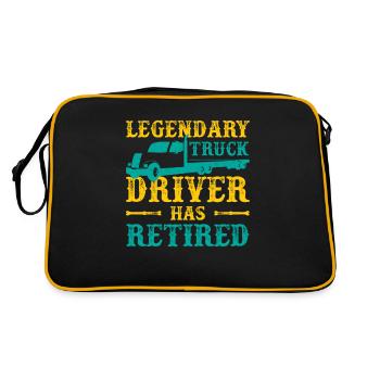 Legendary Truck Driver Has Retired Driver Gift - Retro Bag - black/gold - Back