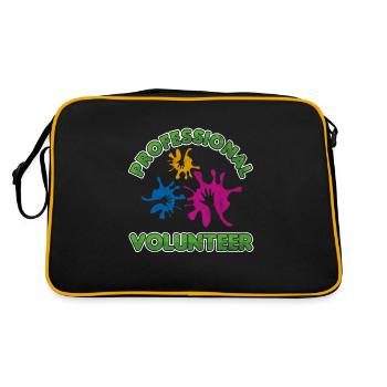 Professionelle Freiwillige Freiwillige Freiwillige - Retro Tasche - Schwarz/Gold - Hinten