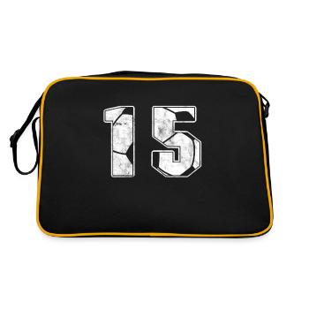 Football 15 e anniversaire Célébration Sports Gift - Sac Retro - noir/or - Dos