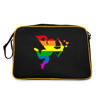 Cupidon Rainbow Valentines Day Hearts Day Love Gift - Sac Retro - noir/or - Dos