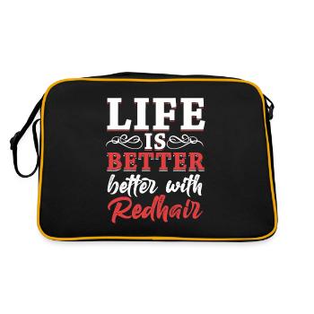La vie est meilleure avec les rousses rousses aux cheveux roux - Sac Retro - noir/or - Dos