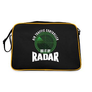 Air Traffic Controller radar Vintage - Retro Bag - black/gold - Back