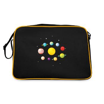 planets I Love My Planet Space Galaxy - Retro Bag - black/gold - Back