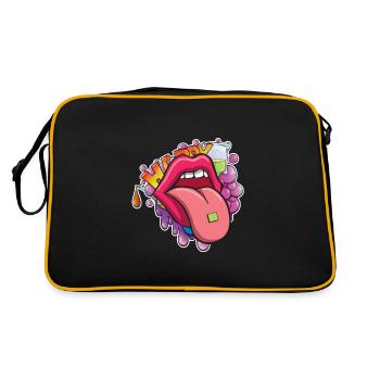 Drogues Ecstasy Happy Pill Party Montée d’adrénaline - Sac Retro - noir/or - Dos