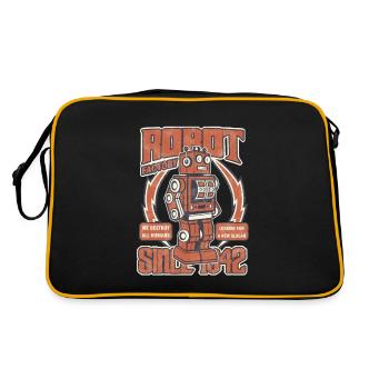 Robot Factory Robots Technology Gift - Retro Bag - black/gold - Back