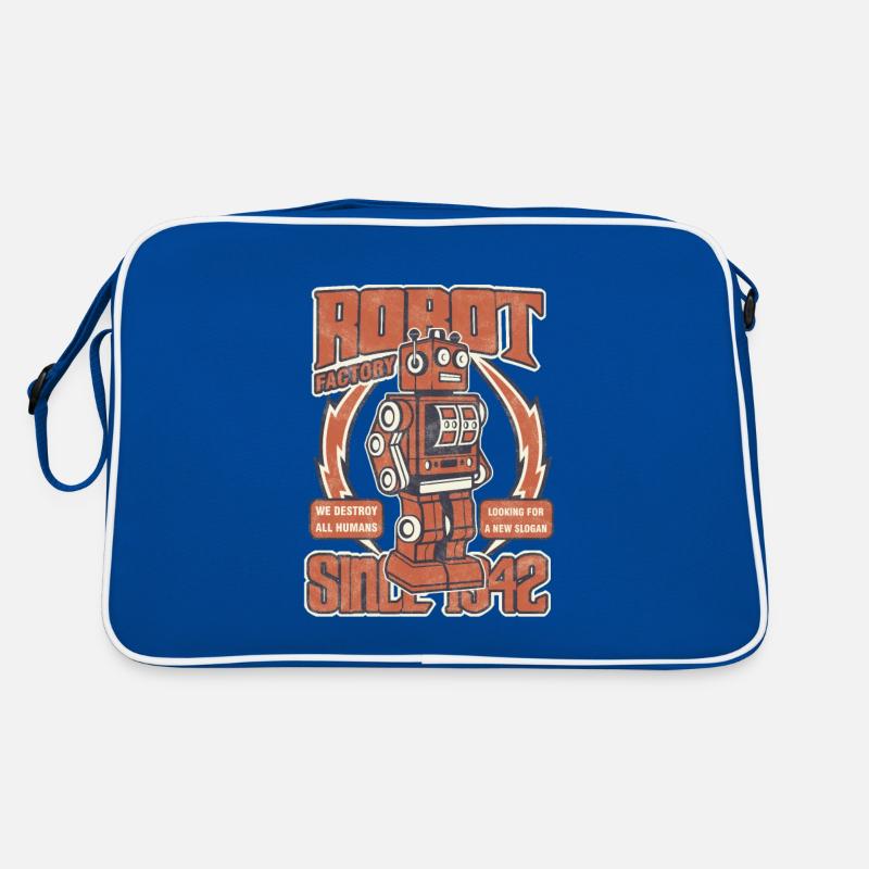 Roboterfabrik Roboter Technologie Geschenk Retro Tasche