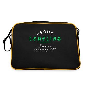 Fier Leapling né le 29 février cadeau d'anniversaire - Sac Retro - noir/or - Dos
