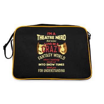 Théâtre Acteur Actrice Théâtre Nerd Stage Musical - Sac Retro - noir/or - Dos