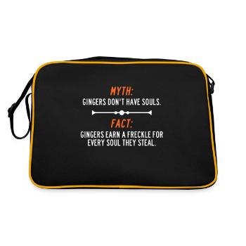 Gingers Redheads Red Hair Redhead Ginger Gift - Retro Bag - black/gold - Back