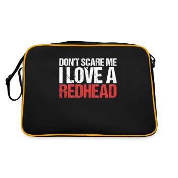 J'aime une rousse aux cheveux roux rousses au gingembre - Sac Retro - noir/or - Dos