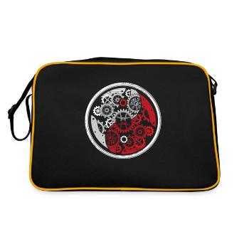 Yin Yang Harmony Mechaniker Ingenieur Schraubendreher - Retro Tasche - Schwarz/Gold - Hinten