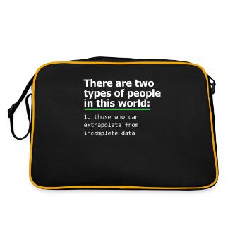Programmer Incomplete Data Coder Computer PC Gift - Retro Bag - black/gold - Back