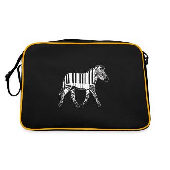 Zebra Piano Claviers Piano Joueur Pianiste - Sac Retro - noir/or - Dos
