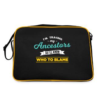 Je trace mes ancêtres Généalogie généalogiste - Sac Retro - noir/or - Dos
