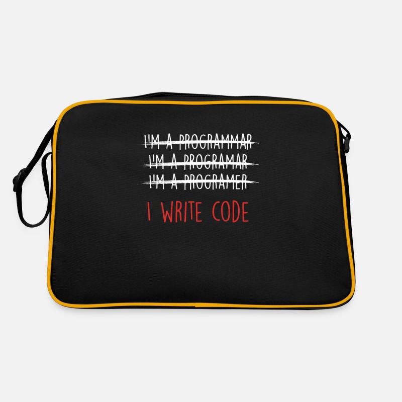 Ich schreibe Code Coder Programmer Programmiergeschenk Retro Tasche