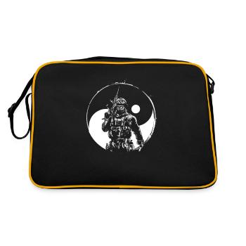 Yin Yang Soldat Harmony Veteran der Militärarmee - Retro Tasche - Schwarz/Gold - Hinten
