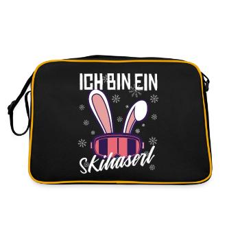 Je suis un costume de lapin de ski - Sac Retro - noir/or - Dos