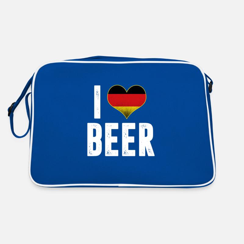 I Live Beer Bier German Flag Beer Lover Drinker Retro Bag