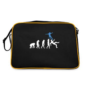 Skateboarder Evolution Skateboard Skateboarding - Retro Bag - black/gold - Back