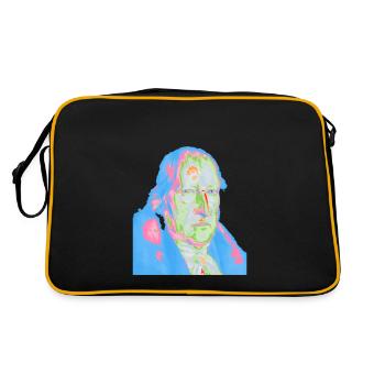 Georg Friedrich Wilhelm Hegel pop art - Retro Bag - black/gold - Back