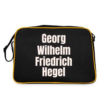Georg Friedrich Wilhelm Hegel font - Retro Bag - black/gold - Back