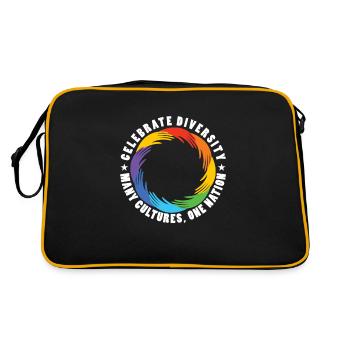 Célébrer la diversité De nombreuses cultures Nation Anti - Sac Retro - noir/or - Dos