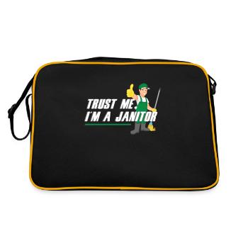 Trust Me I Am Janitor Cleaners Service de nettoyage - Sac Retro - noir/or - Dos