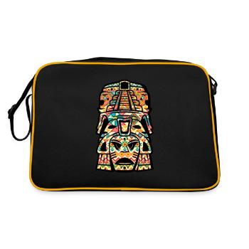 Maya Mask Inca Civilization Aztec Culture Gift - Retro Bag - black/gold - Back