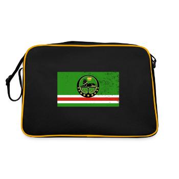 Tchétchénie effet vintage drapeau tchétchène - Sac Retro - noir/or - Dos