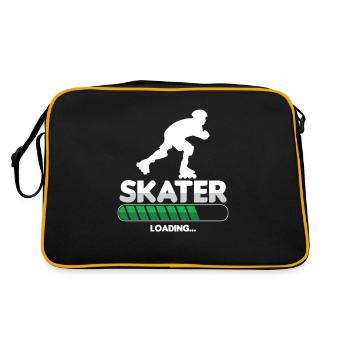 Skater Laden Inline Skating Rollerblading Geschenk - Retro Tasche - Schwarz/Gold - Hinten