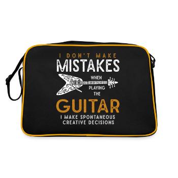 Guitare, guitare électrique, cadeau de groupe de musique - Sac Retro - noir/or - Dos