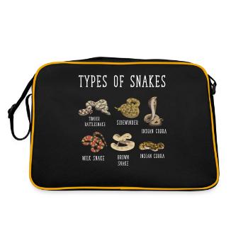 Types de serpents, Serpent, Types de serpents, Cobra - Sac Retro - noir/or - Dos