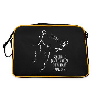 Stick figure sarcastique, motivation - Sac Retro - noir/or - Dos