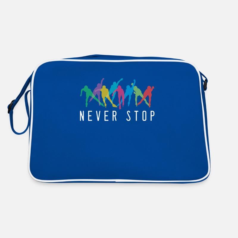 Never Stop Inline Skating Rollerblading Roller Retro Tasche