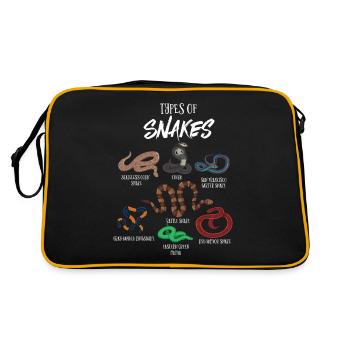 Snake types, Snake, Types of Snakes, Cobra - Retro Bag - black/gold - Back