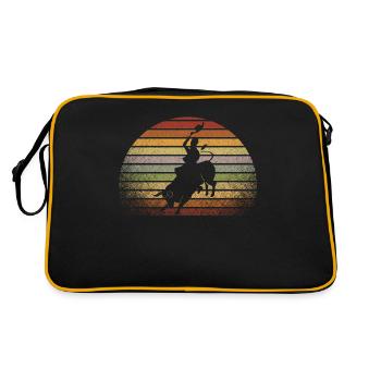 Bull Riding , Western USA, Cowboy Bullen - Sac Retro - noir/or - Dos