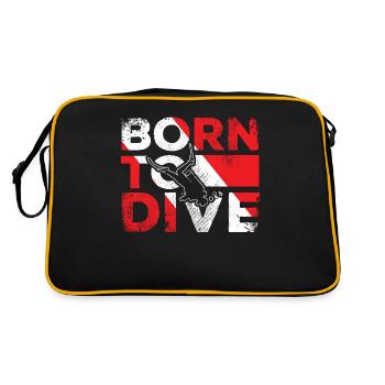 Cadeau plongeur, plongée en apnée - Sac Retro - noir/or - Dos