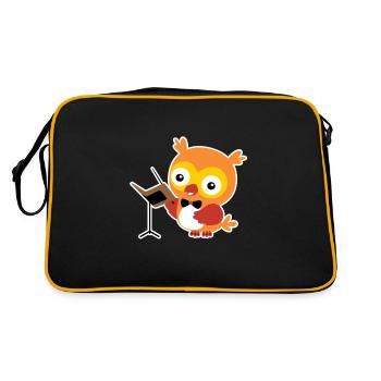 Animal Conductor Orchestra Instrument Music Gift - Sac Retro - noir/or - Dos