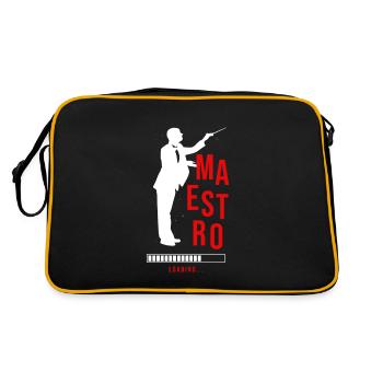 Maestro Loading Conductor Orchestra Music Gift - Retro Bag - black/gold - Back