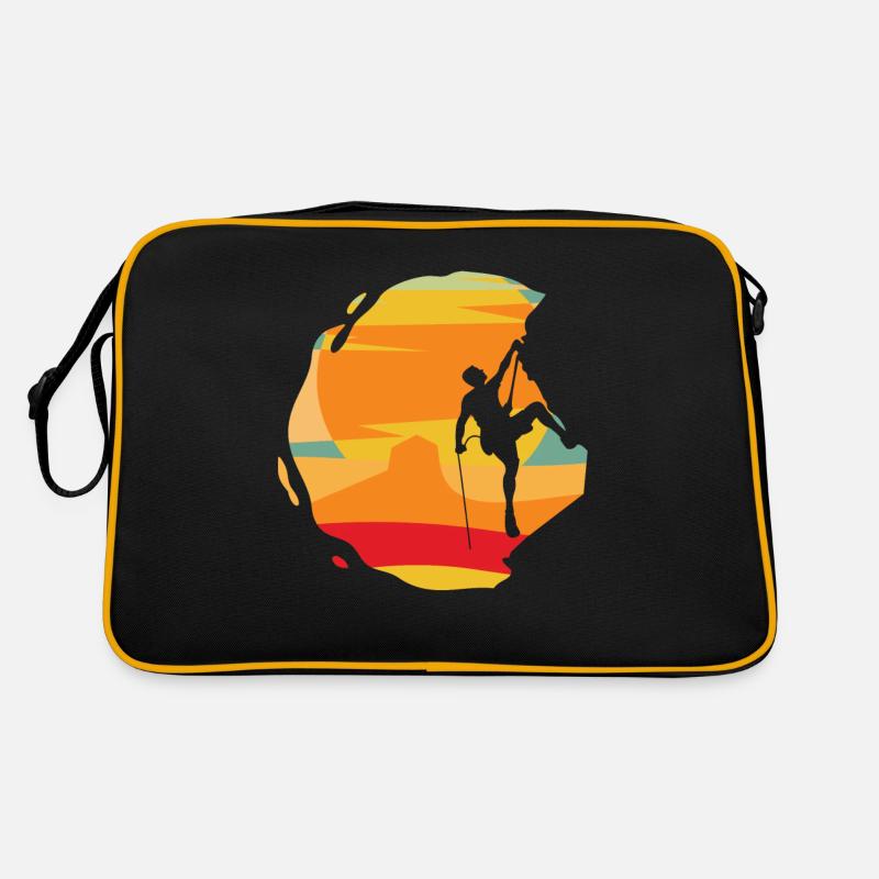 Escalade rocheuse, alpinisme, escalade, Bouldern - Sac Retro - noir/or