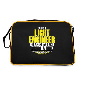 Lichtingenieur Beleuchtung Musik Live Band Rock Geschenk - Retro Tasche - Schwarz/Gold - Hinten
